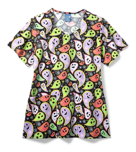 Polera Médica Estampada Mujer Z15202 Ddlp Zoe+chloe