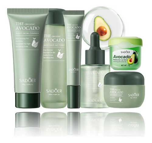 Set De Cuidado De La Piel Con Aguacate, Set De Regalo 6 En 1