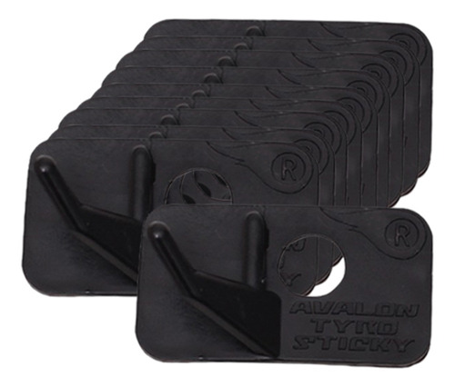 10x Negro Durable Bow Rest Plástico Y Autoadhesivo Back