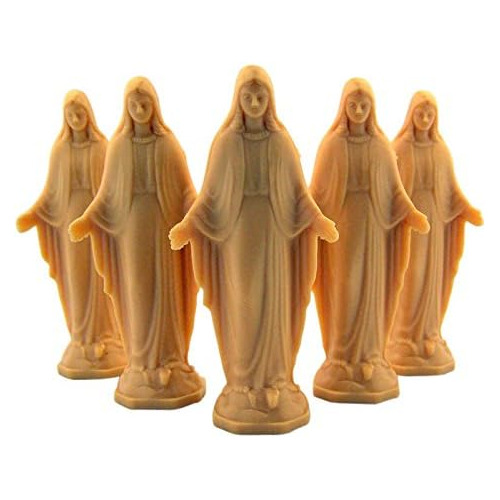 Estatuilla De Plástico Moldeado De Virgen María, Lote...