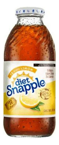 7 Pzas Té Negro Helado Snapple Diet Sabor Limón 473 Ml