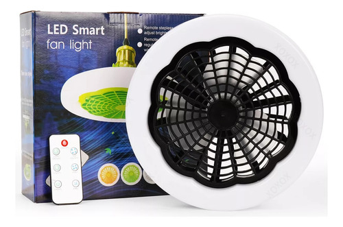 Ventilador De Techo Con Ly Ces E27 Y Control Remoto 3 Nivele