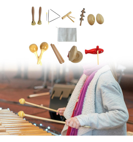 9 Pcs Instrumentos Musicales Para Niños Conjunto De