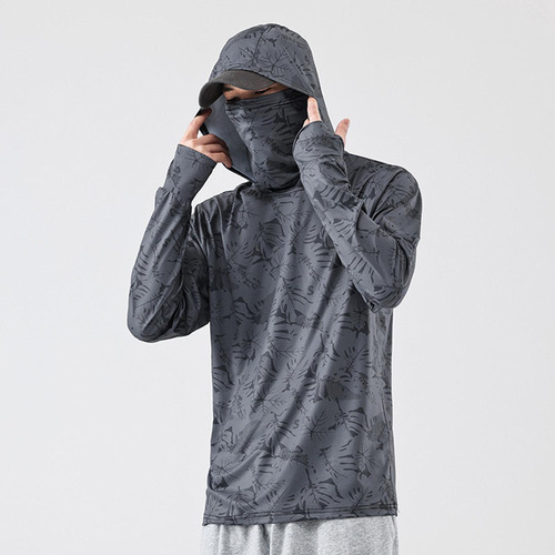 Protección Solar De Los Hombres Sudadera Con Capucha Camisa