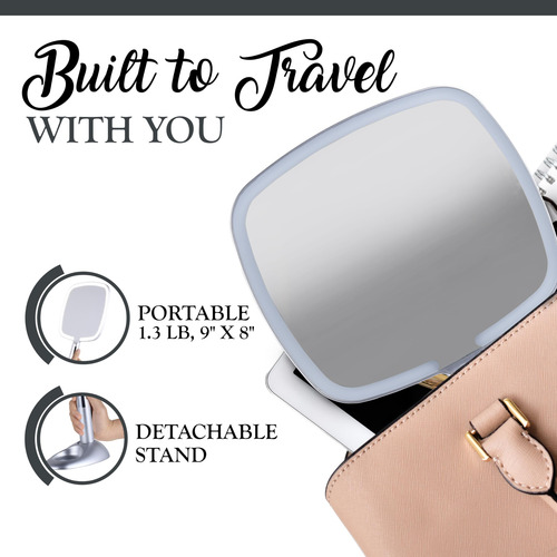 Mirrorvana Espejo De Maquillaje De Viaje Iluminado Espejo De