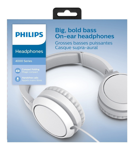 Audifonos Supraurales Philips Blancos- Tah4105wt/00