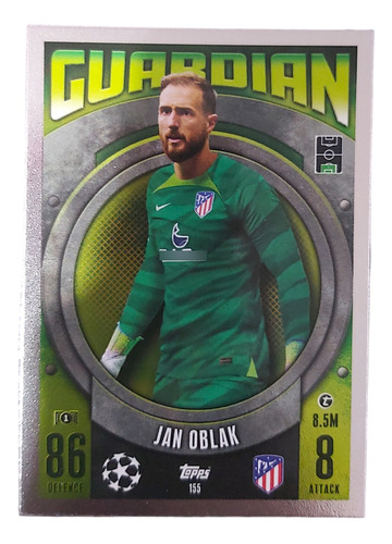 Carta Jan Oblak Guardian Match Attax Season 2023-2024