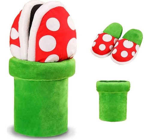 Pantuflas Para Niños Planta Carnívora Super Mario Bros