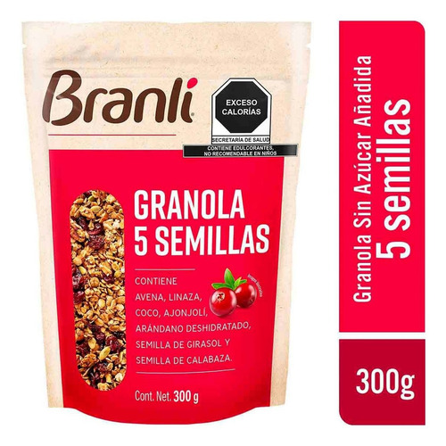 Granola Branli Sin AzĂșcar 5 Semillas 300g