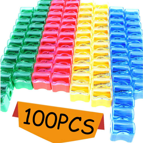 Heatoe 100 Sacapunta Color 4 Plastico Un Solo Agujero Tapa