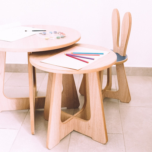 Imagen 7 de 10 de Juego De Mesa 45 Cm + 3 Sillas Para Niños - Envío Gratis