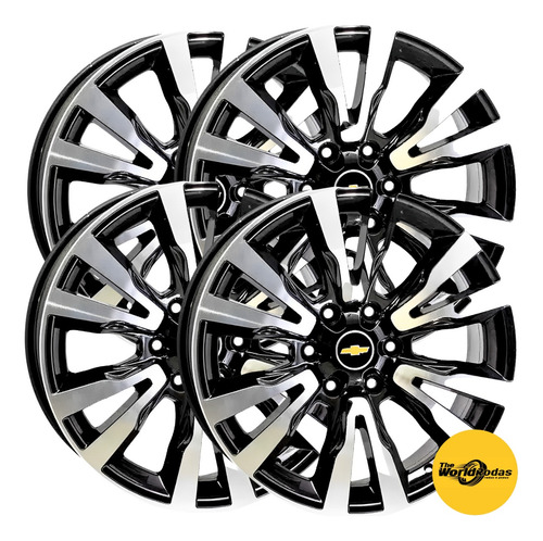 Rodas Pick-up S10 Preta Diamantada Novas Aro 16
