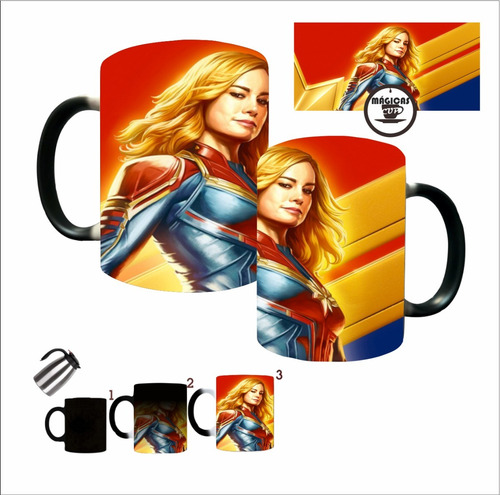 Imagen 2 de 3 de Taza Magica Capitana Marvel