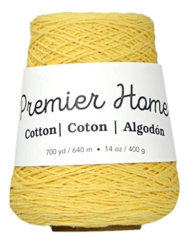 Premier Yarns 1033-03 Home Cotton Yarn-solid Cone-yellow