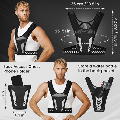 Deportes Al Aire Libre Reflectante Bolsa De Pecho, Vest