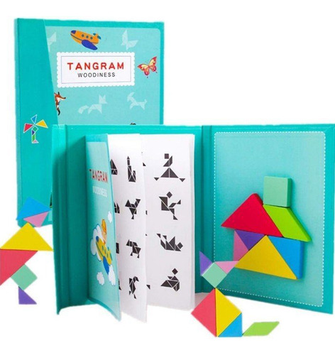 Libro Magnético De Tangram Pensamiento Matemático Animalitos