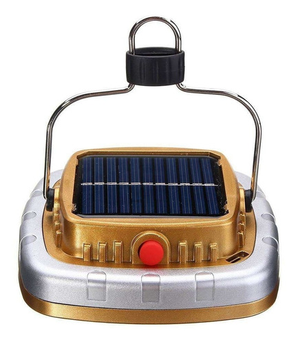 Lampara Led Recargable Usb Con Panel Solar Camping 