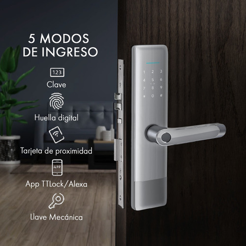 Cerradura Inteligente Smart Bluetooth Huella Exterior App