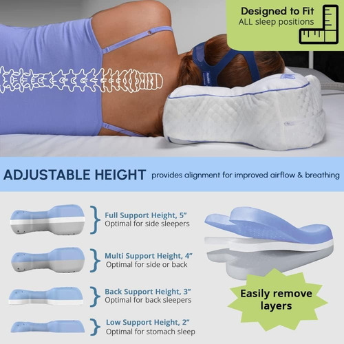 Contour Products, Cpapmax 2.0 Almohada Para Dormir Con Máqui