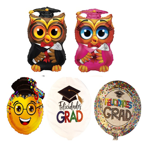 30 Pzas Globo Metálico Globos Graduacion #18 Calidad Helio