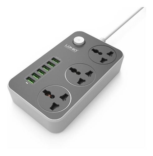 Zapatilla Inteligente Estabilizador 6 Usb + 3 Carga Rapida 