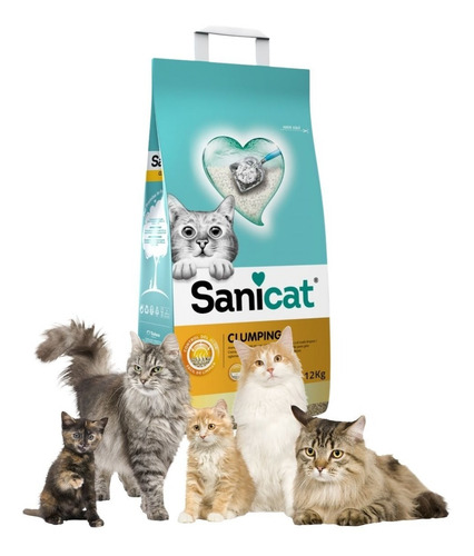 Imagen 3 de 9 de Sanicat Arena Sanitaria Gato Aglutinante 12kg/ Fauna Salud
