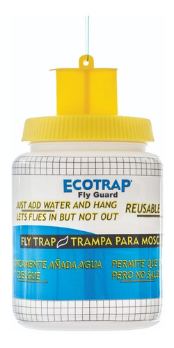 Trampa Para Moscas, Re-usable, Ecotrap Fly Guard 1 Pieza