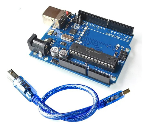 Tarjeta Uno R3 Atmega328 Compatible Con Ide Arduino + Cable