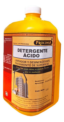 Detergente Acido Para Losetas 1 Litro Proconsa
