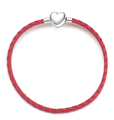 Jmqjewelry Cuero Rojo Charm Trenzado Cahrms Para Pulseras Ni