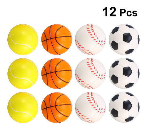 12 piezas mano baloncesto béisbol fútbol tenis pelota de ejercicio jug 