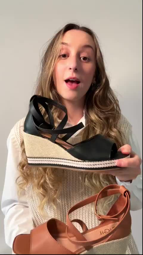 Sandalia Feminina Anabela Sapato Macio Salto Alto Plataforma - Main Image