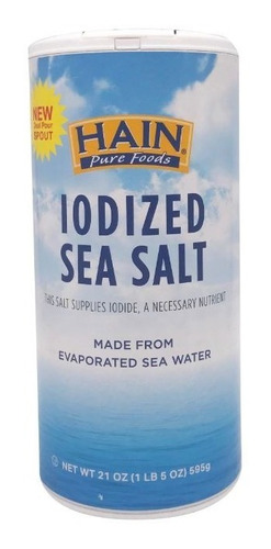 Hain Ionized Sea Salt Sal De Mar Yodatada 595g
