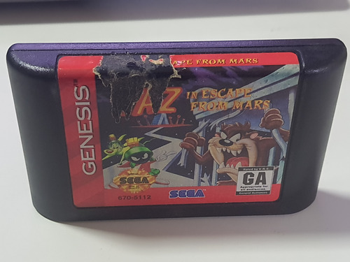 Cartucho Taz In Escape From Mars Original Sega Genesis (Usado)