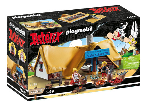 Figura Armable Playmobil Astérix La Cabaña De Ordenalfabetix 73 Piezas 3+