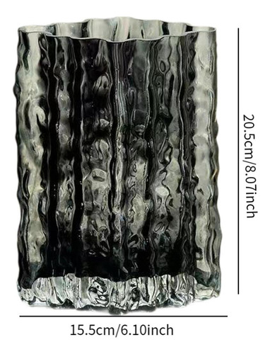 Florero De Vidrio, Florero Hidropónico, Decoración, Gris