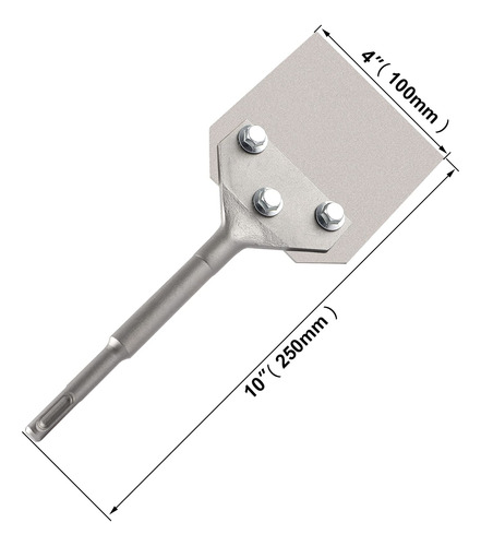 Rasqueta Suelo Cincel Escala Azulejo 3.9 In Ancho X 9.8 Para