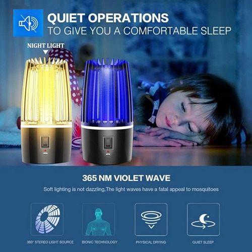 Lâmpada Usb Portátil Exterminadora De Repelente De Mosquitos