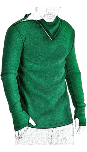 Molde, Patrón Sudadera Polar Cuello Tortuga Hombre