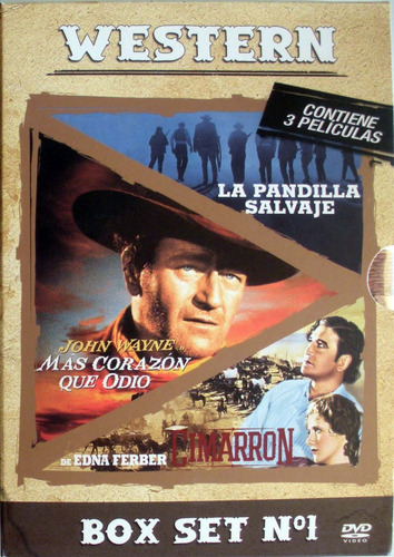 Dvd Box 3 Western- Pandilla Salvaje- Cimarron- John Wayne