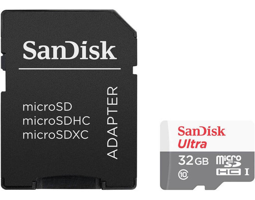 Tarjeta de memoria SanDisk SDSQUNB-032G-GN3MA Ultra con adaptador SD 32GB