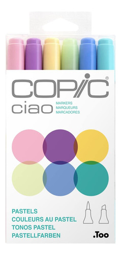 Copic Marker, Marcadores Ciao, Colores Pastel, Paquete De 6