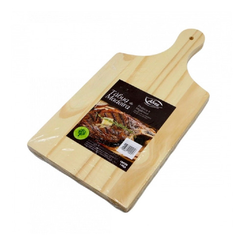 Tábua De Madeira Carne Churrasco Corte 40cm Reflorestada