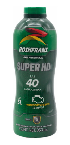 Aceite De Motor Monogrado Roshfrans Botella Sae 40 950 Ml