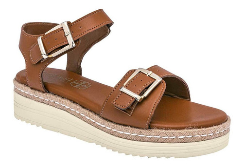 Sandalia Mod 29409 Para Mujer Taguesi Color Camel