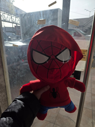 Peluche Spiderman Hombre Araña Spidey Colgante Capucha Niño
