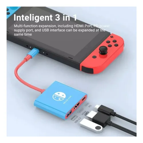 Mini Dock Adaptador Tipo C Tv Hdmi Para Switch