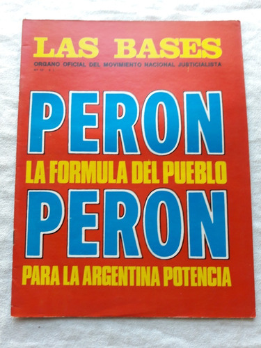 Revista Las Bases N° 60 19 Septiembre 1973 Peronismo