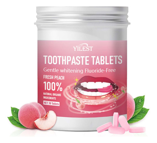 Pasta De Dientes X Peach Fresh En Tabletas, 30 Tabletas Brea