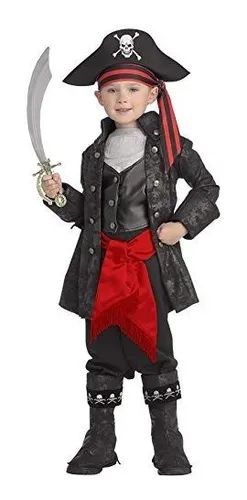 Disfraz De Capitán Piratas Del Niño De Los Siete Mares Negro